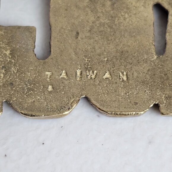 Vintage BRUCE Name Belt Buckle Solid Brass Taiwan Novelty - Picture 4 of 6